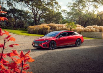 Mercedes-AMG EQS 53 4Matic+ parked in gardens