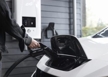electric car being plugged in