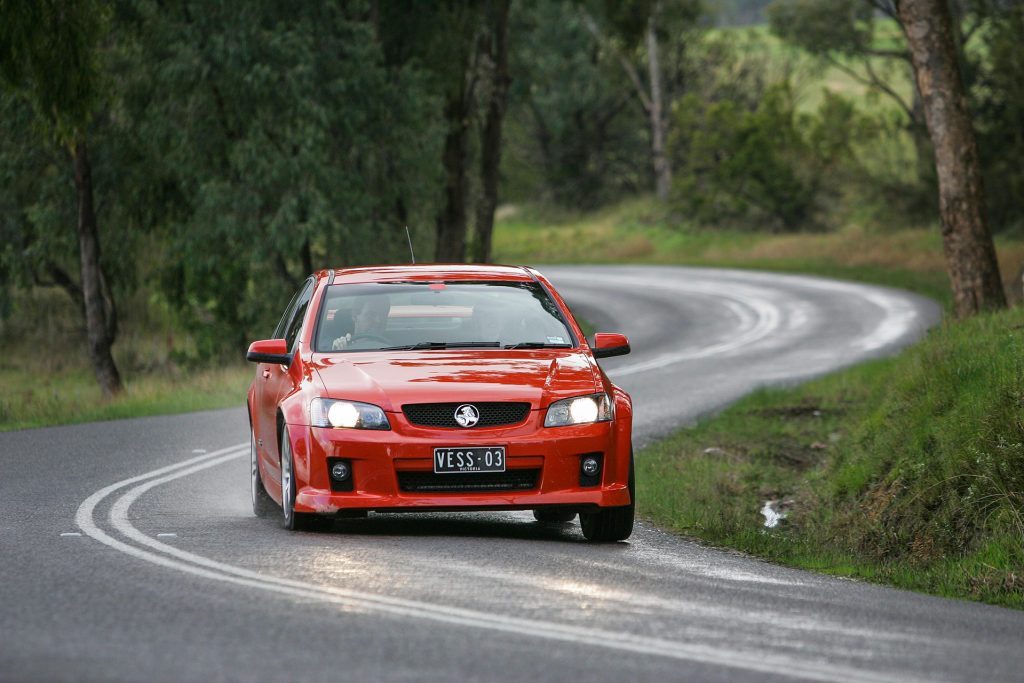2006 Holden Commodore VE driving on windy road