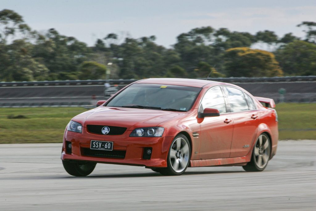 2006 Holden Commodore VE driving on skid pan