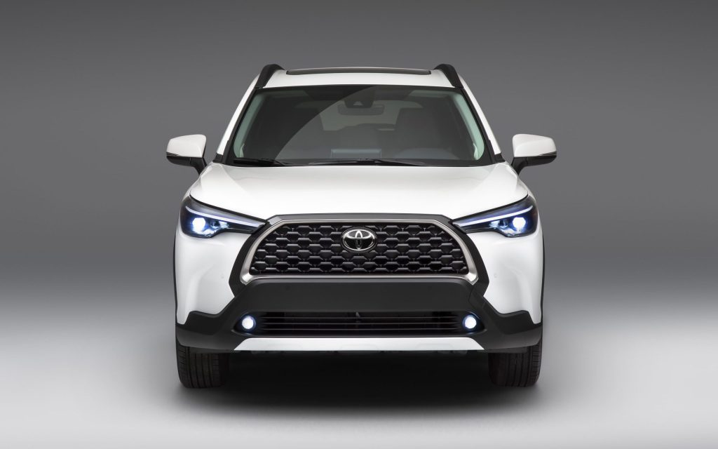 Toyota Corolla Cross front in studio