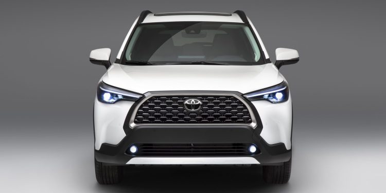 Toyota Corolla Cross front in studio