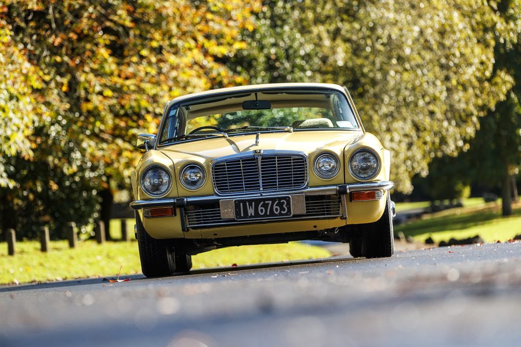 1978 Jaguar XJ6 4.2 LWB in front of trees
