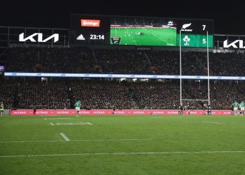 Kia logos in Eden Park sports stadium