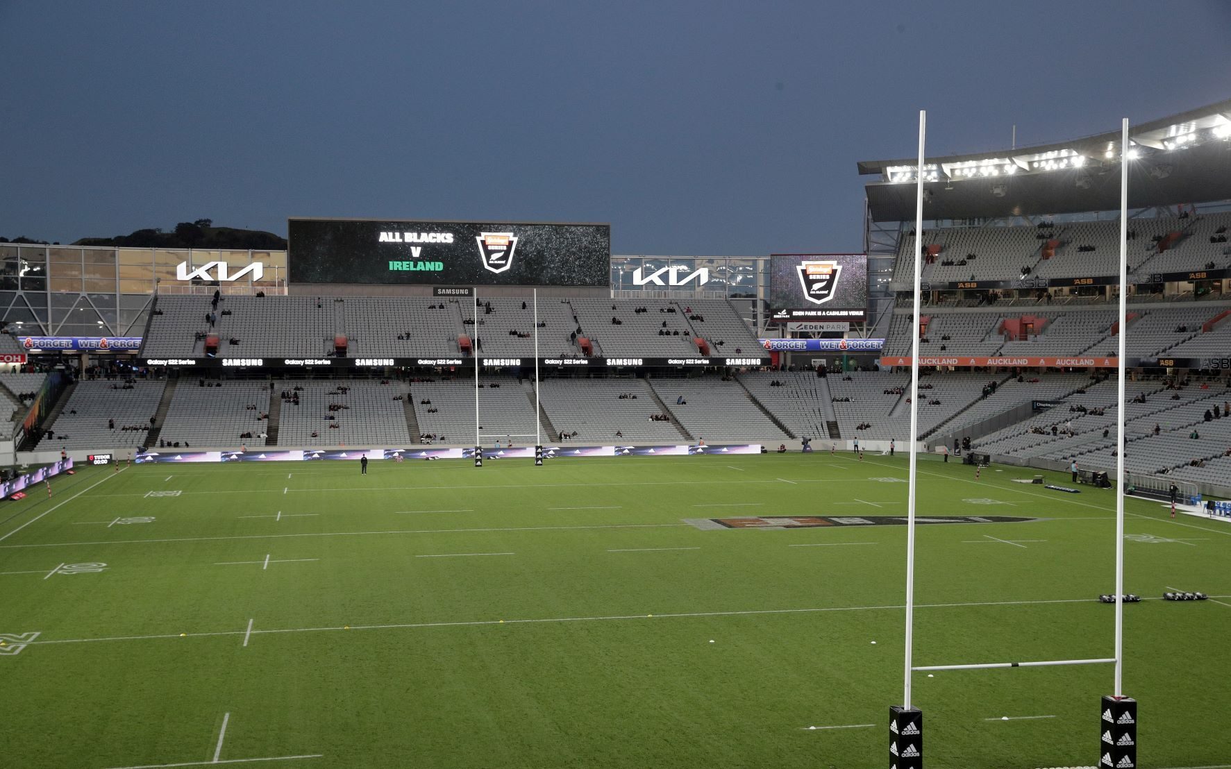 Kia logos in Eden Park sports stadium