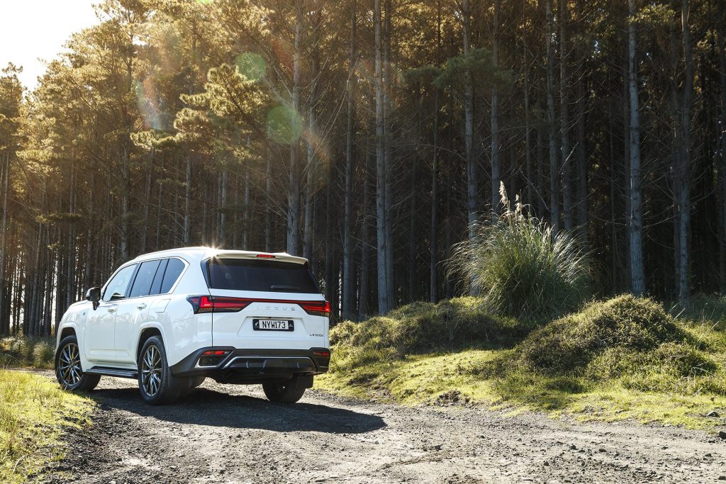 Lexus LX 500d F Sport 2022 rear static