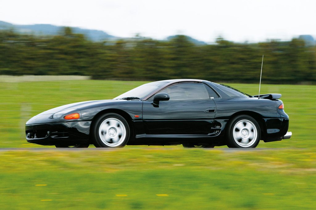 1996 Mitsubishi GTO driving through country