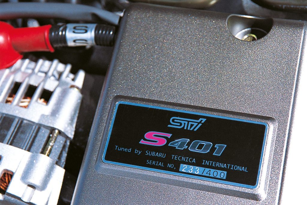 2003 Subaru Legacy S401 STi build plate