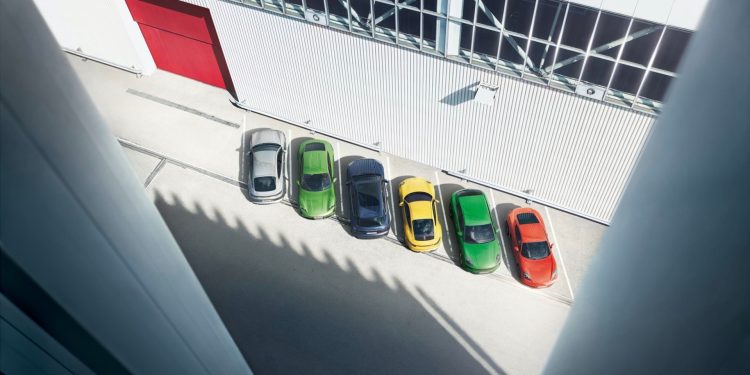 Current Porsche model lineup from above