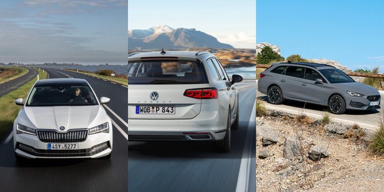 Skoda Superb, VW Passat, SEAT Leon collage