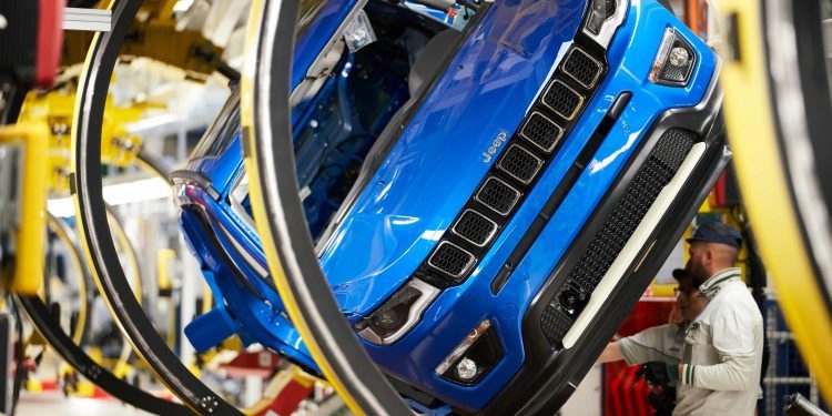 Jeep Compass on production line front