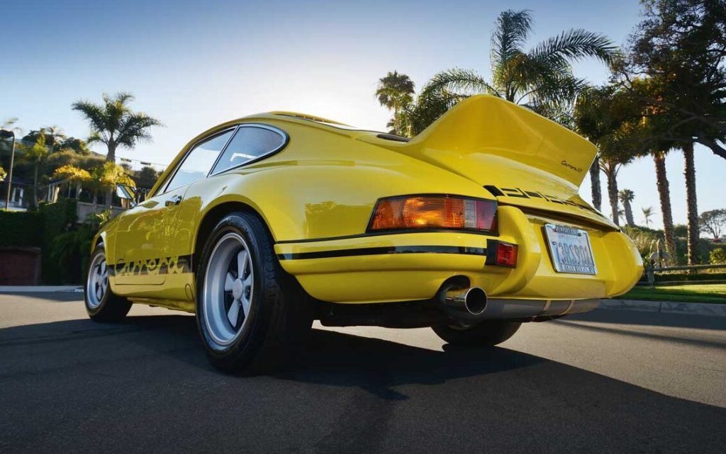 Porsche 911 Carrera RS 2.7 owned by Paul Walker rear three quarters
