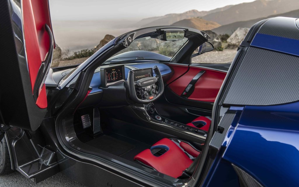 Hennessey Venom F5 Roadster interior view