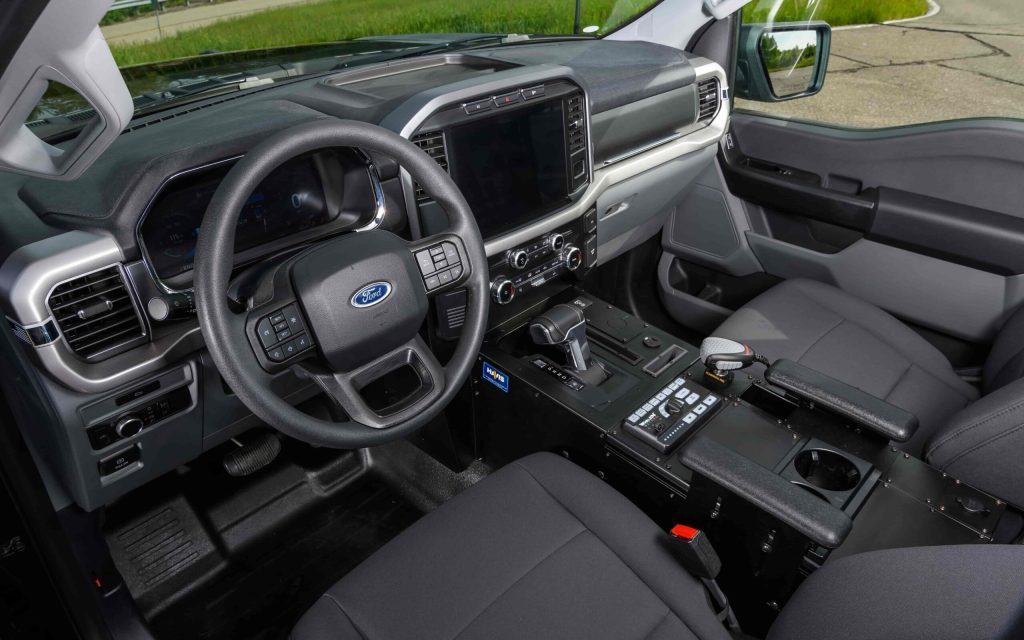Ford F-150 Lightning Pro SSV police truck interior