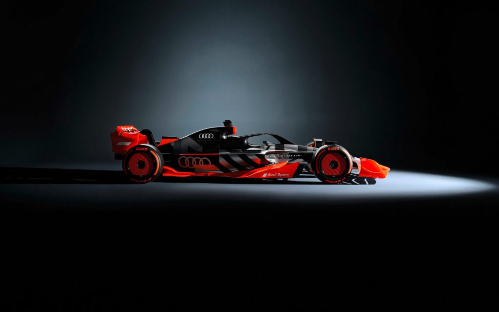 Audi Formula 1 car side
