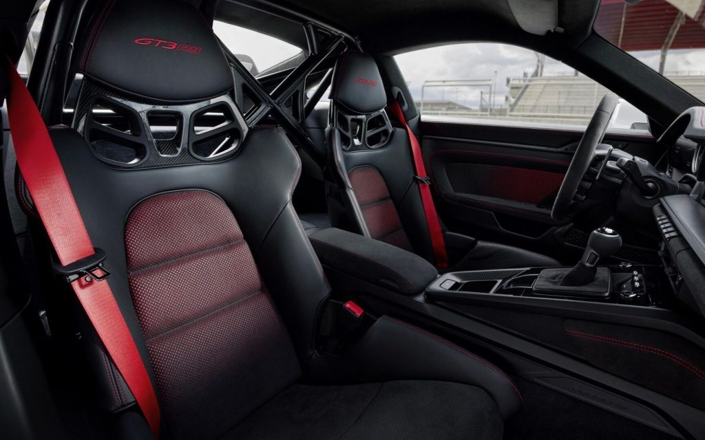 Porsche 911 GT3 RS 992-generation front seat interior view