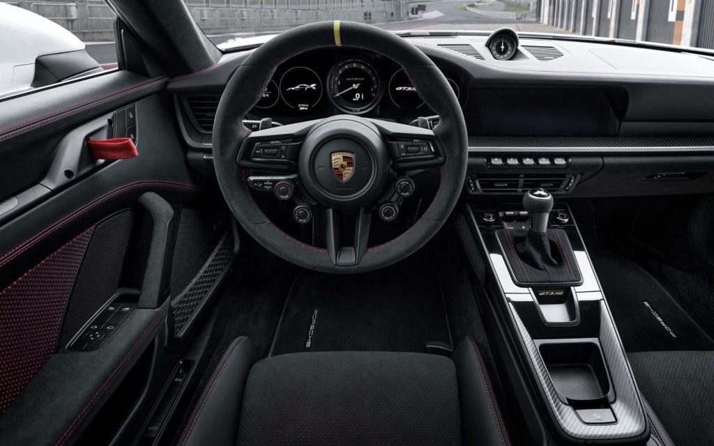 Porsche 911 GT3 RS 992-generation dashboard steering wheel view