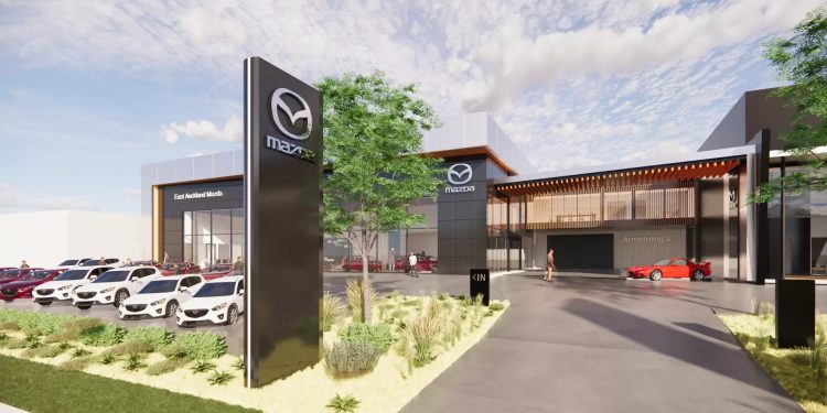 Armstrong's Mazda dealership artist impression