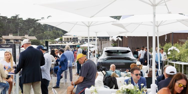 Aston Martin stand at 2021 Pebble Beach Concours D'Elegance