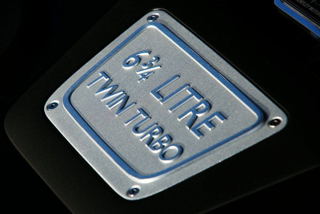 2010 Bentley Mulsanne engine plaque