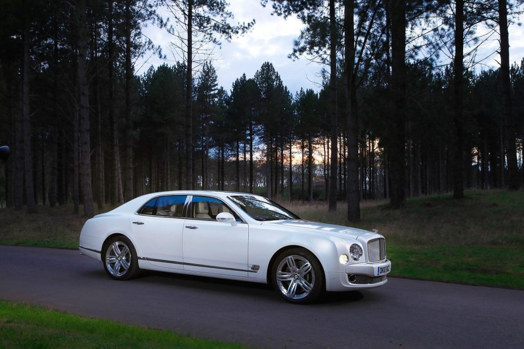 2010 Bentley Mulsanne parked in woods