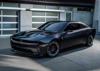 Dodge Charger Daytona SRT Concept EV front three quarter view