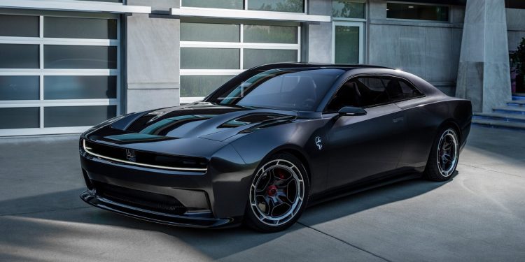 Dodge Charger Daytona SRT Concept EV front three quarter view