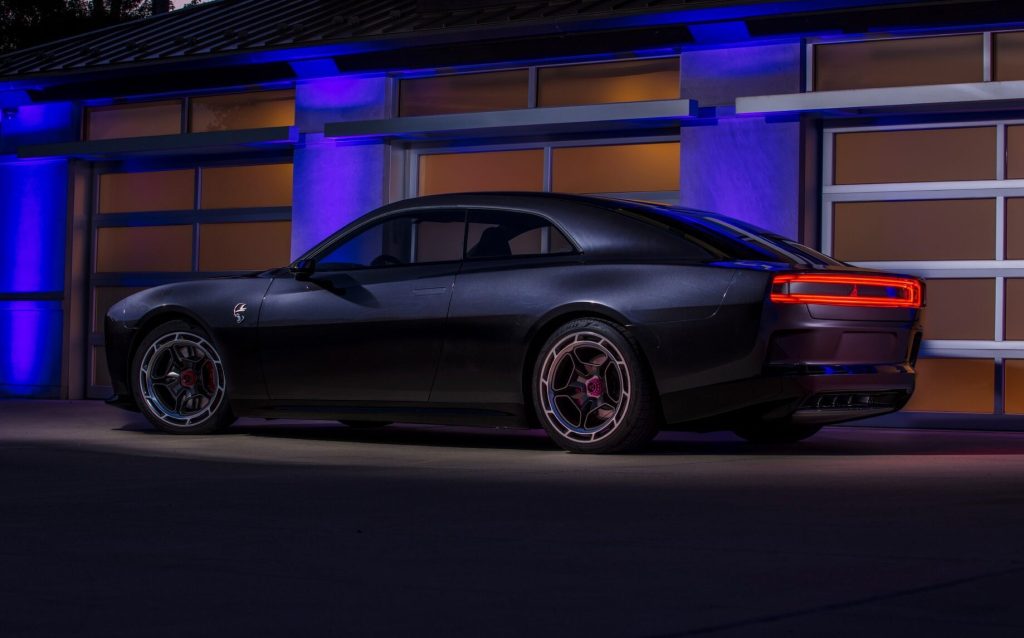 Dodge Charger Daytona SRT Concept EV rear three quarter view