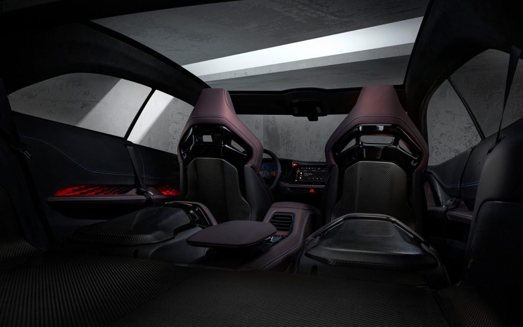 Dodge Charger Daytona SRT Concept EV rear seats folded down