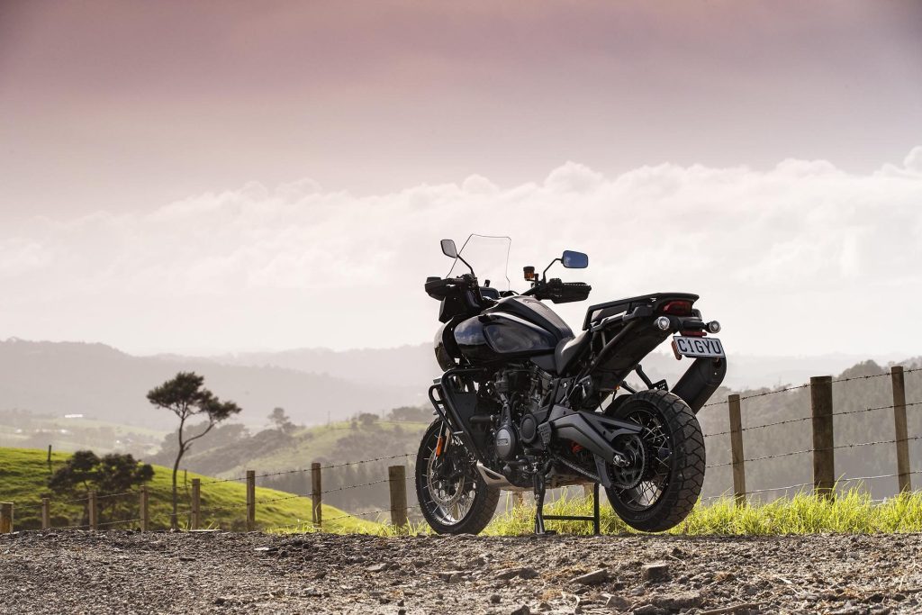 2022 Harley-Davidson Pan America parked on hilltop