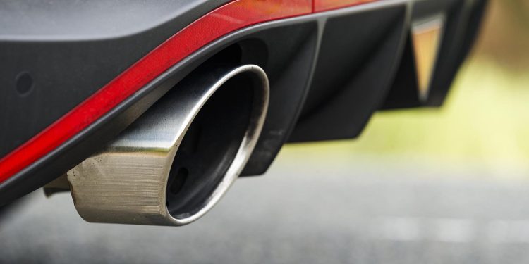 Hyundai i30N exhaust pipe close up view