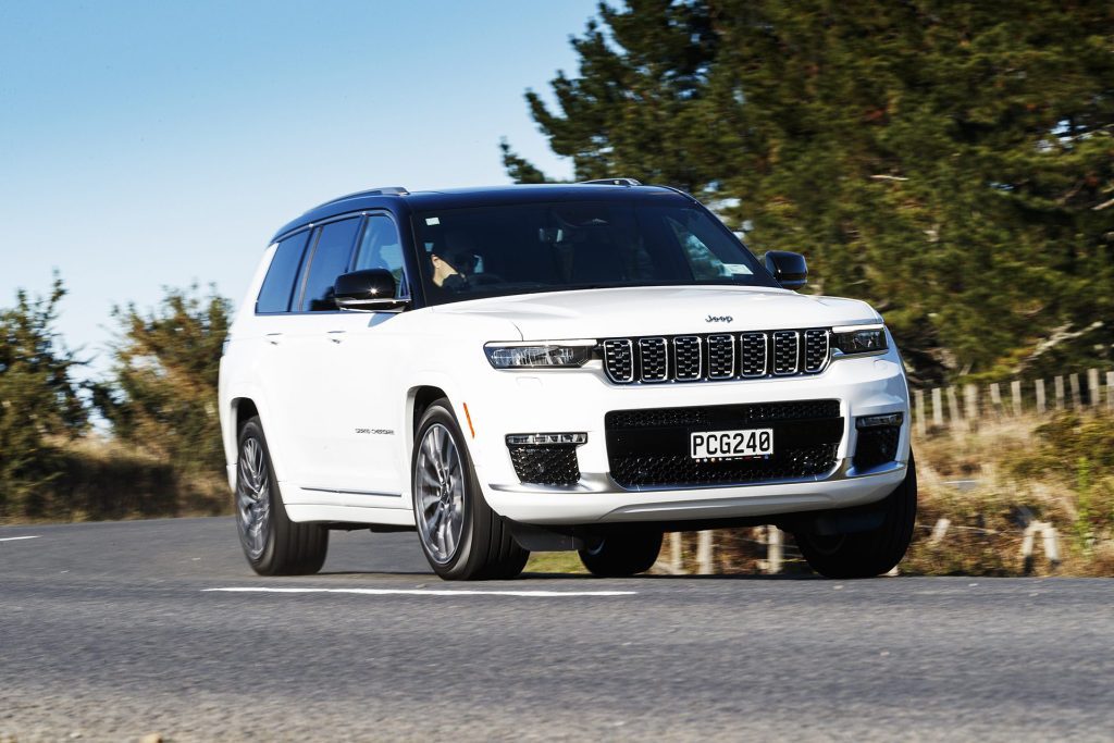 2022 Jeep Grand Cherokee L Summit Reserve front action on road