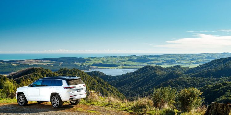 2022 Jeep Grand Cherokee L Summit Reserve parked on hilltop