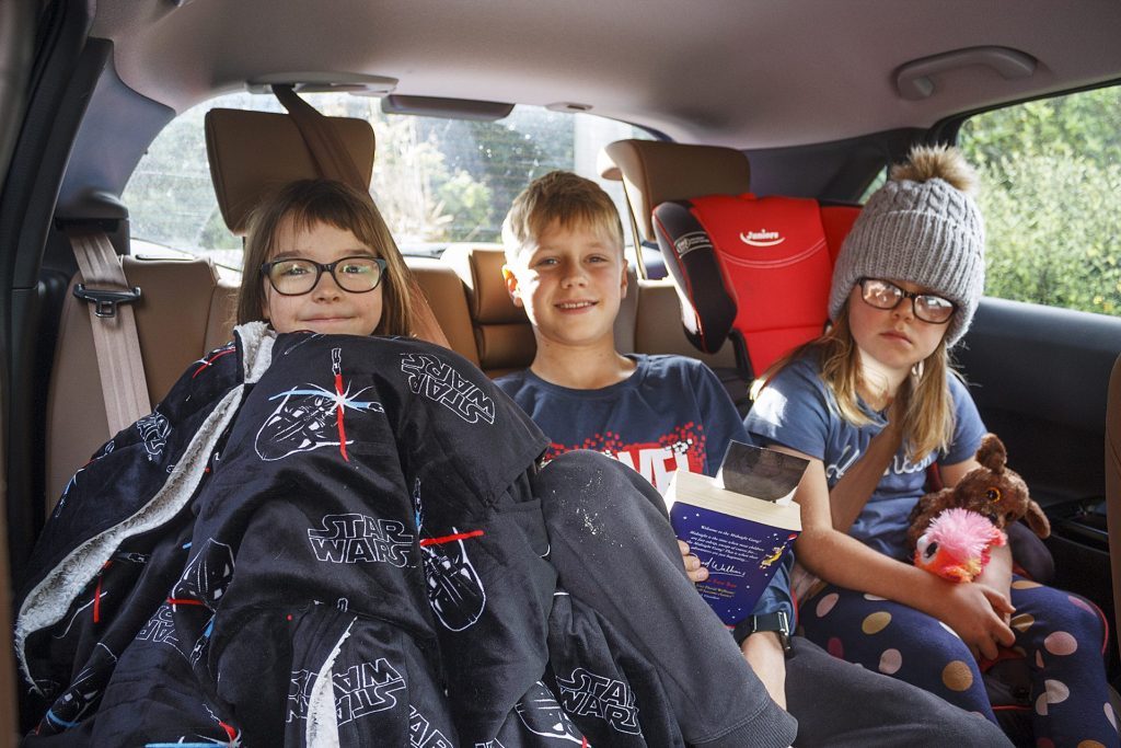 Long term test: 2022 Honda Jazz e:HEV Luxe kids in back seat