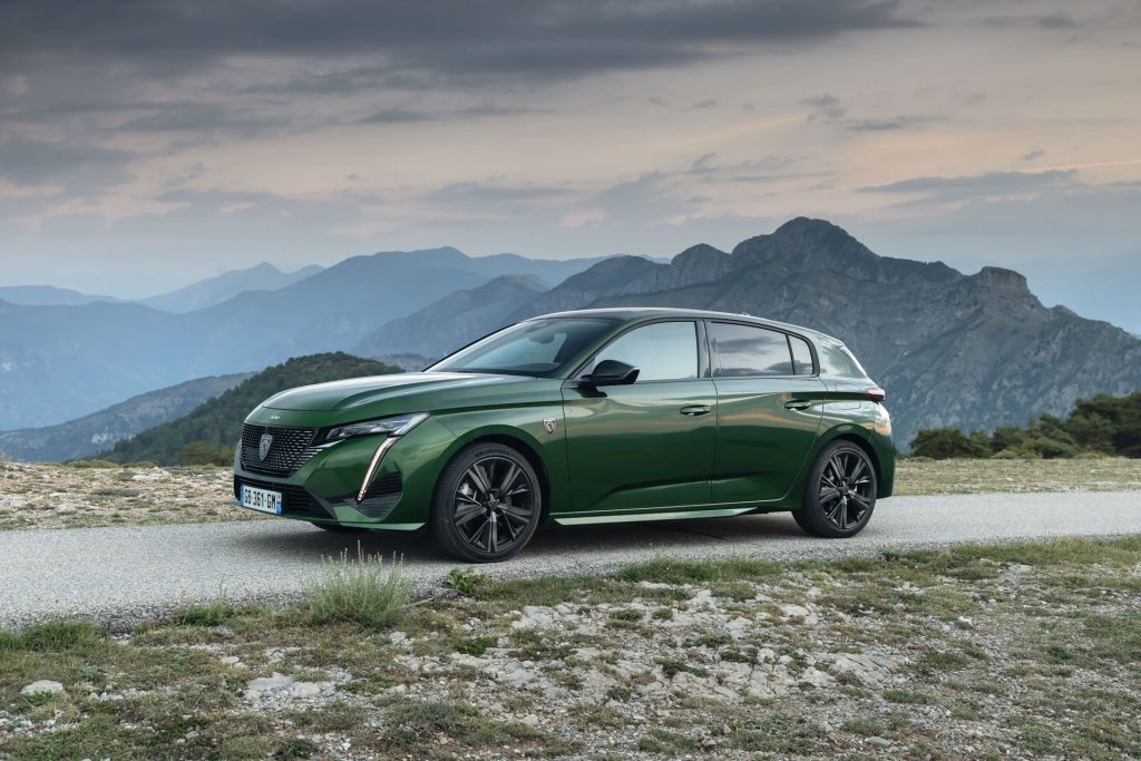 Peugeot 308 on mountain top