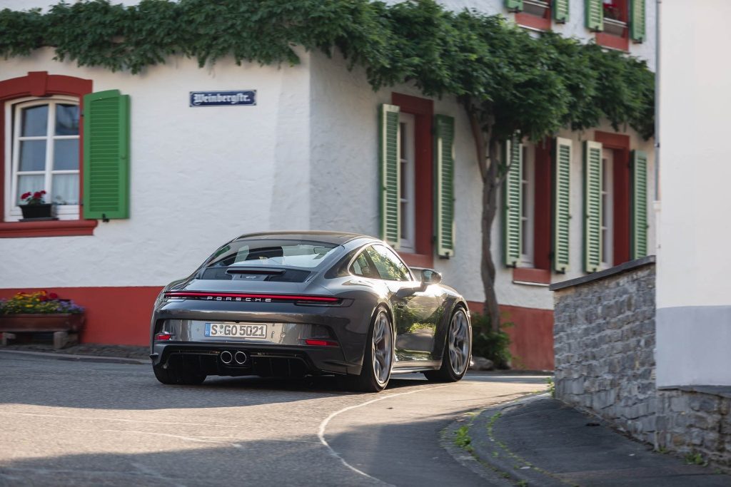 2022 Porsche 911 GT3 Austrian road trip driving through town