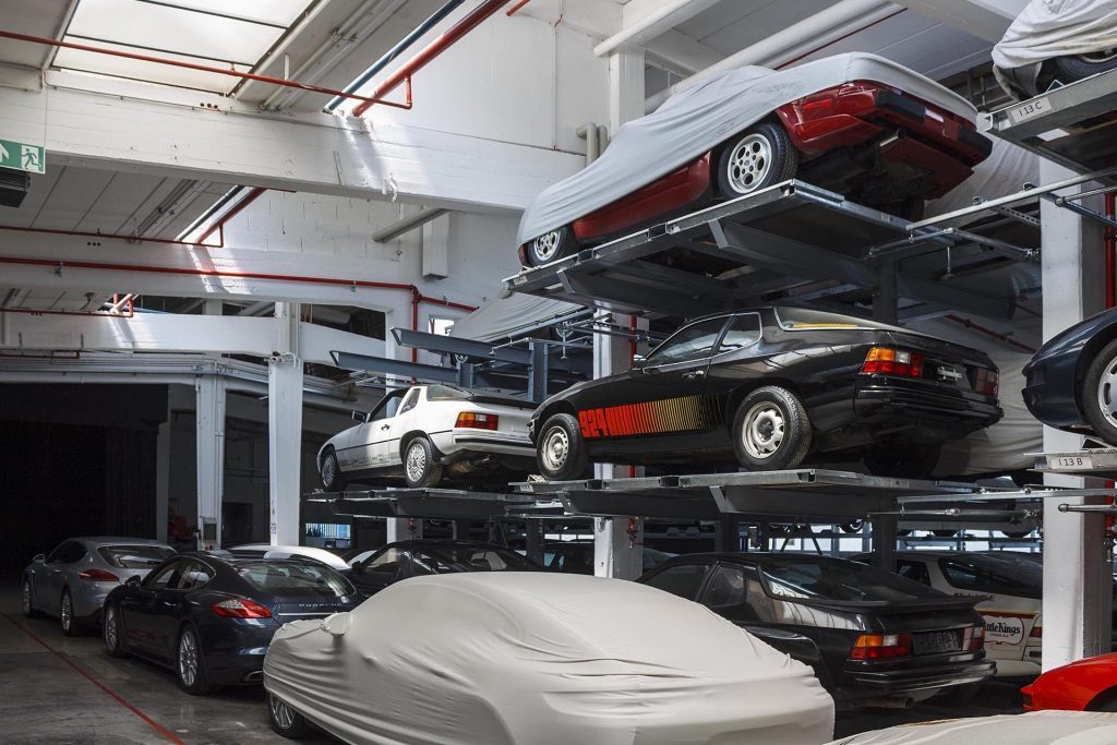 Porsche's Secret Garage 924 on rack