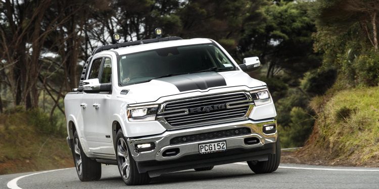 Ram 1500 Laramie driving around corner