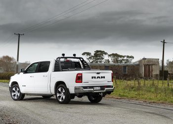 RAM 1500 Laramie rear three quarter view