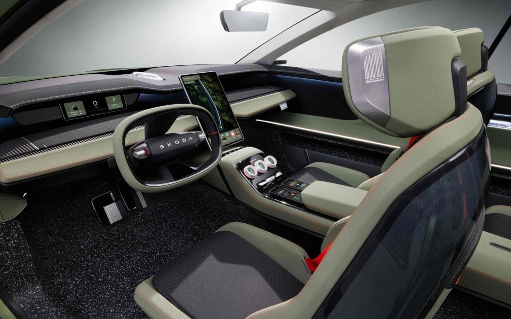 Skoda Vision 7S concept interior view