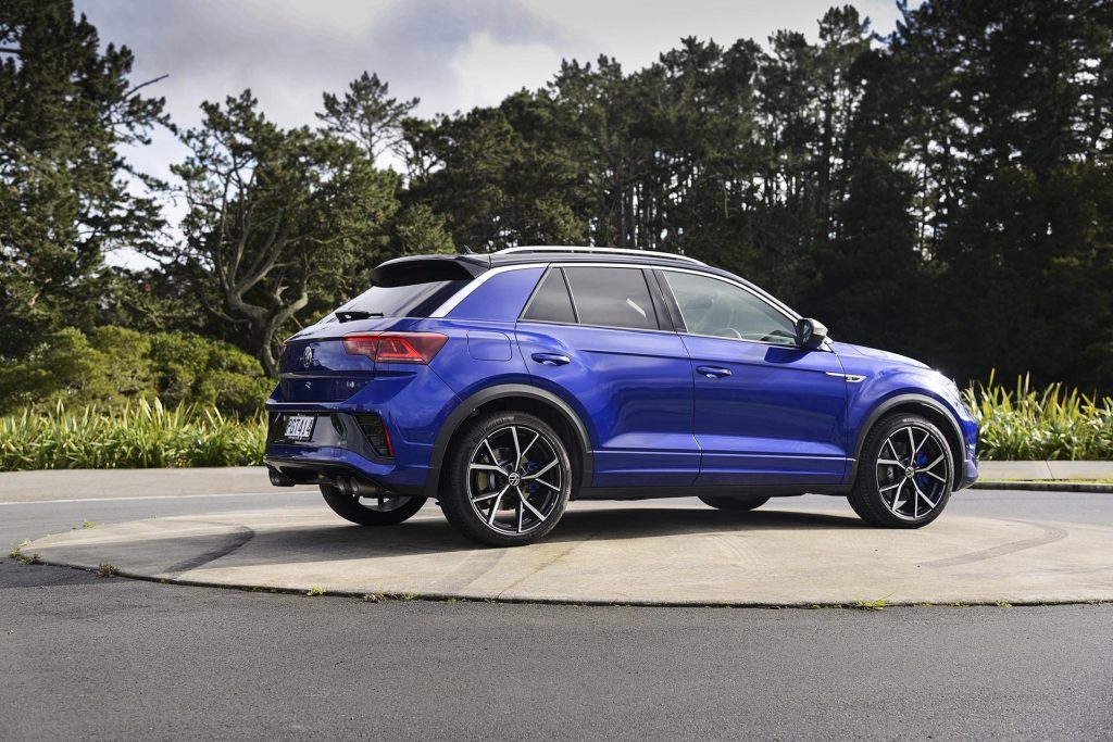 2022 Volkswagen T-Roc R parked in front of trees