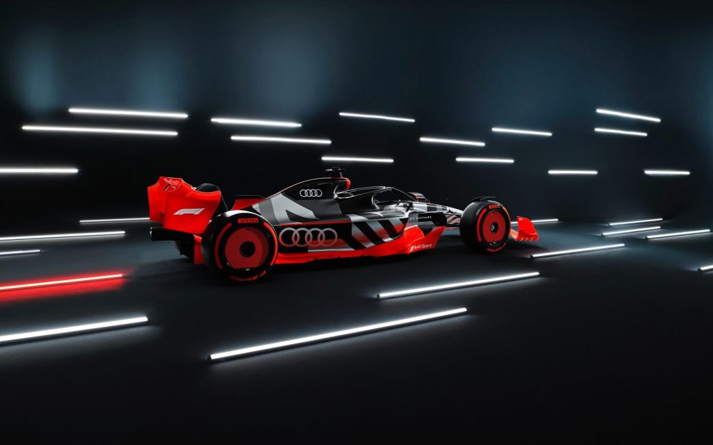Audi Formula 1 car side view