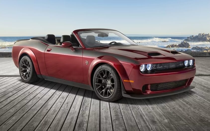 Dodge Challenger Hellcat convertible front three quarter view