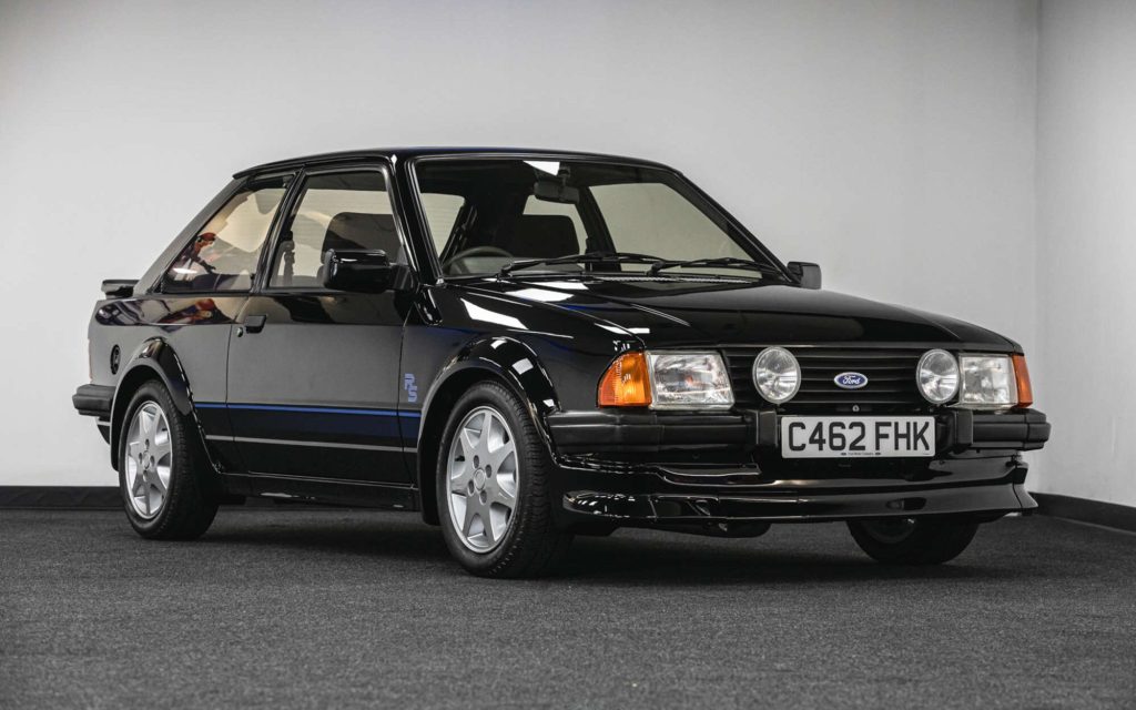 Princess Diana's Ford Escort RS Turbo Series 1 front three quarter view