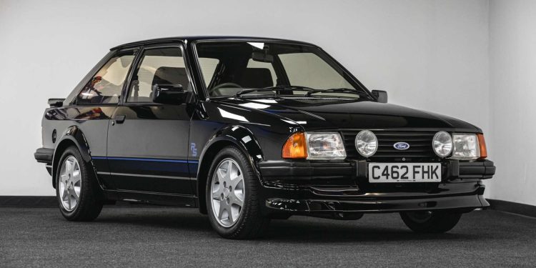 Princess Diana's Ford Escort RS Turbo Series 1 front three quarter view