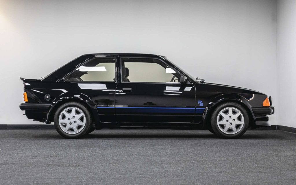 Princess Diana's Ford Escort RS Turbo Series 1 side view