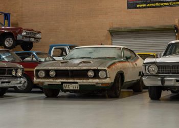 Ford Falcon XB John Goss edition barn find front three quarter view