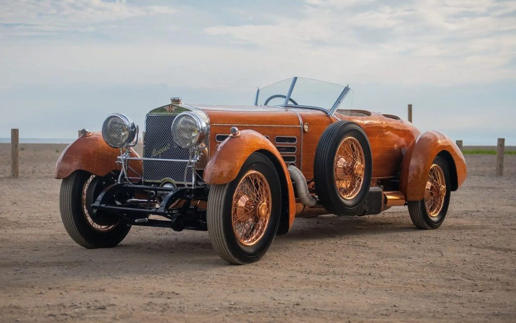 1924 Hispano Suiza H6C Tulipwood Torpedo front three quarter view