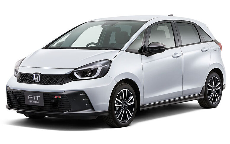 Honda Fit RS front three quarter view studio shot
