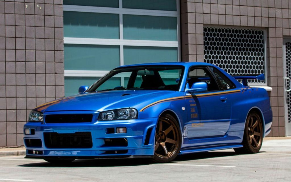 Nissan Skyline R34 GT-R driven by Paul Walker front three quarter view